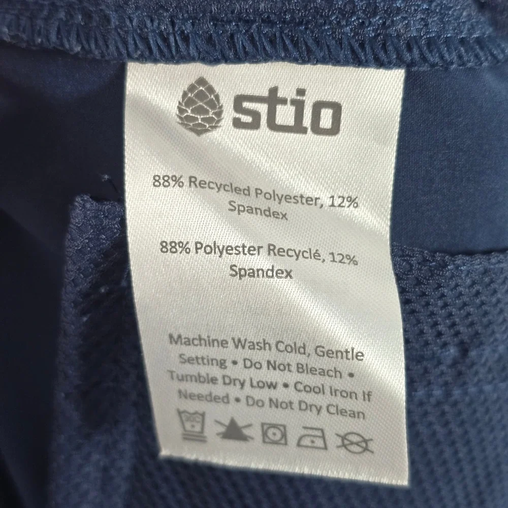 Stio Mens Rivet Board Shorts Navy Blue Size 36 x 7.5 SS24PV1 200131-410